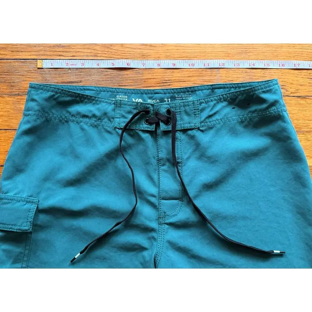 RVCA 'Classic Non-Stretch' Blue Boardshorts Mens sz 31